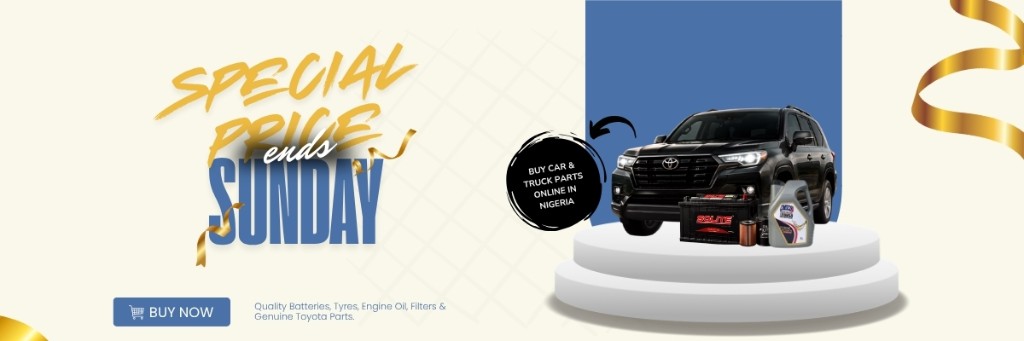 Special price ends Sunday β quality batteries, tyres, engine oil, filters and genuine Toyota parts